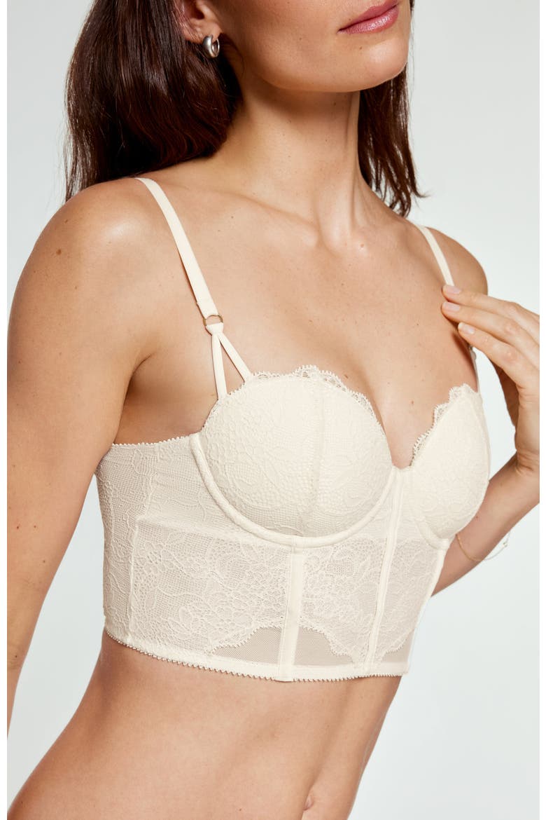 Lace Corset Top, Alternate, color, Ecru