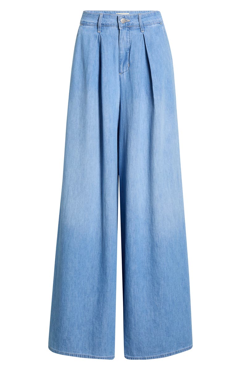 L'AGENCE Lorenza High Waist Wide Leg Denim Palazzo Pants, Main, color, Havana