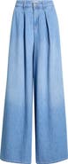 L'AGENCE Lorenza High Waist Wide Leg Denim Palazzo Pants