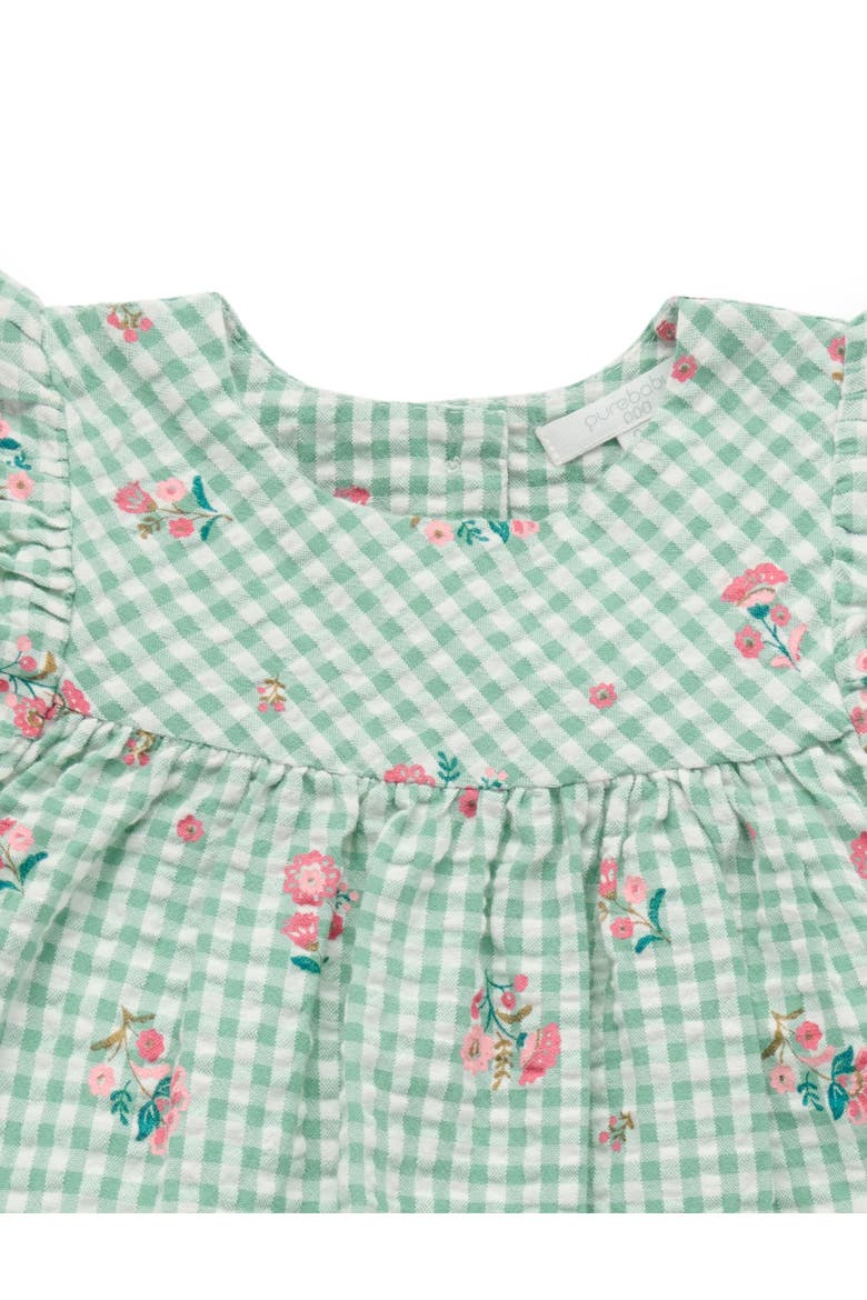 Gingham Frida Ruffle Top & Bloomer Set, Alternate, color, Frida Print
