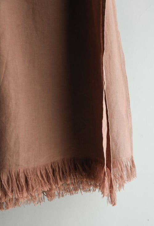 Cg Hunter Throw Blanket With Fringe In Brown