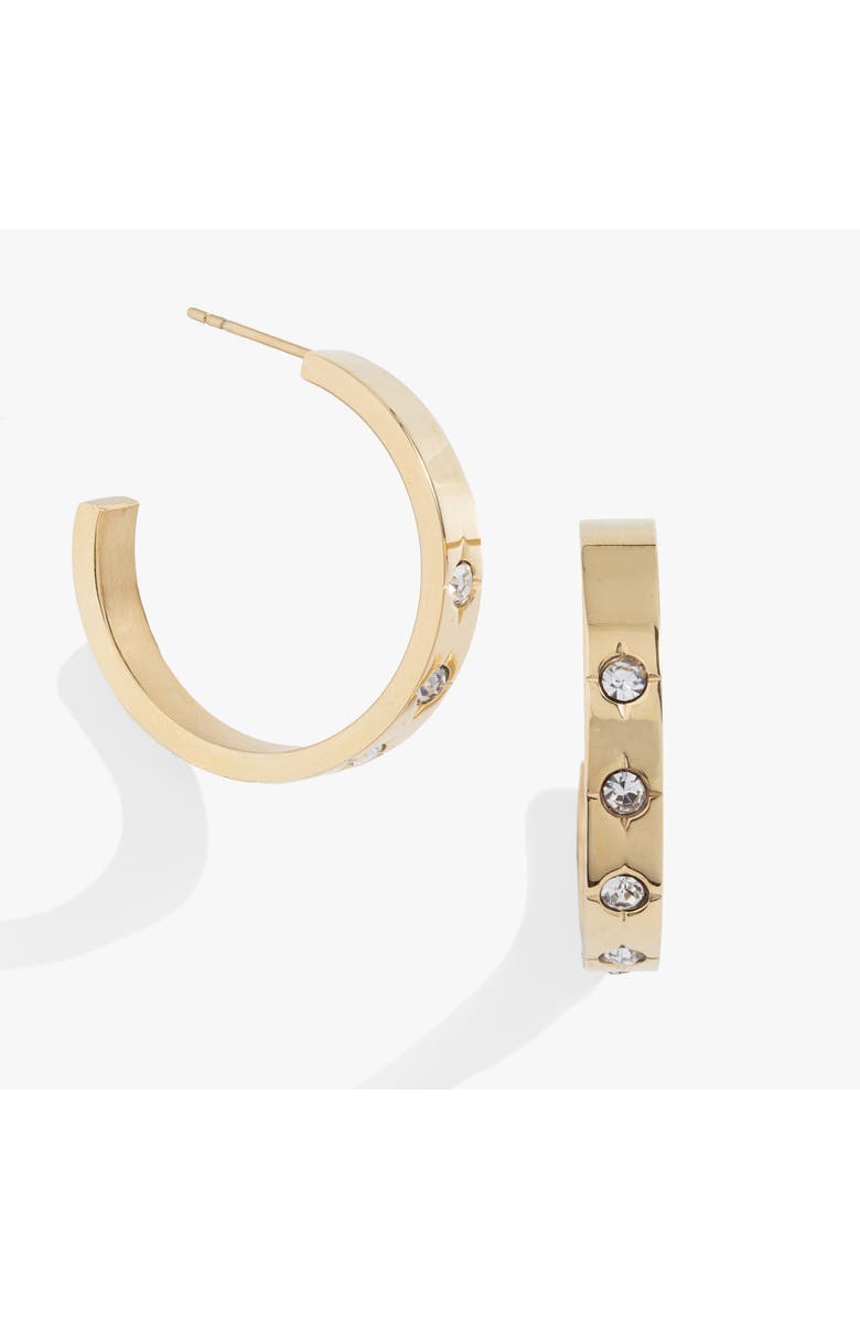 Alex and Ani Crystal Accent Hoop Earrings, Main, color,
