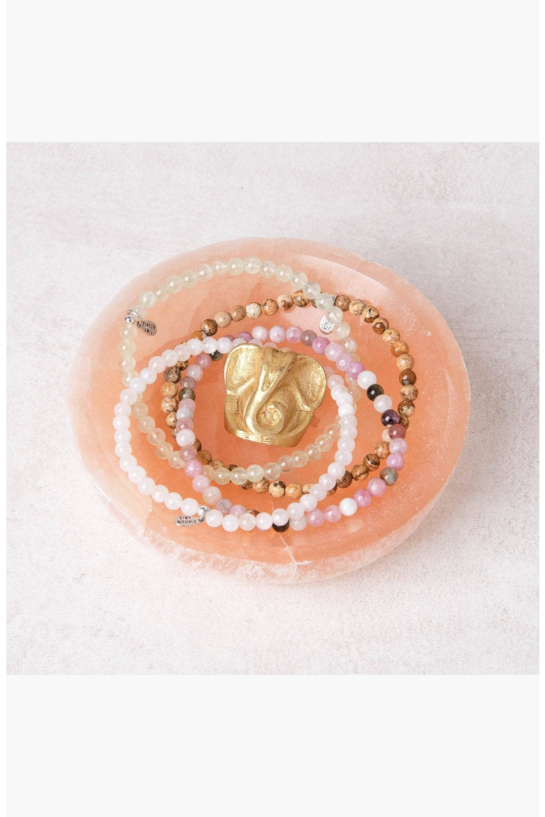 Peach Selenite Crystal Recharging Bowl, Alternate, color, Peach