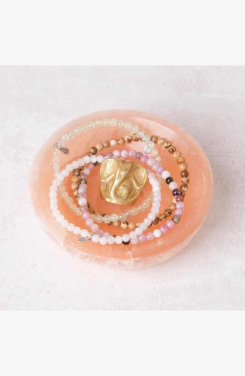 Tiny Rituals Peach Selenite Crystal Recharging Bowl, Alternate, color, Peach