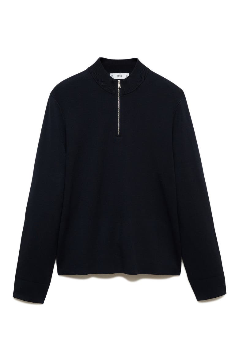 Quarter Zip Sweater, Alternate, color, DARK NAVY