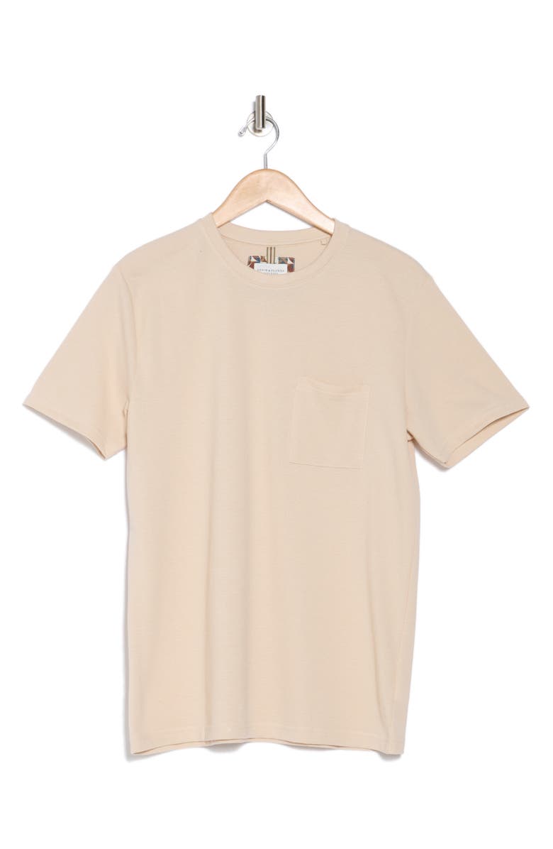 DENIM AND FLOWER Textured Pocket T-Shirt, Alternate, color, Sand