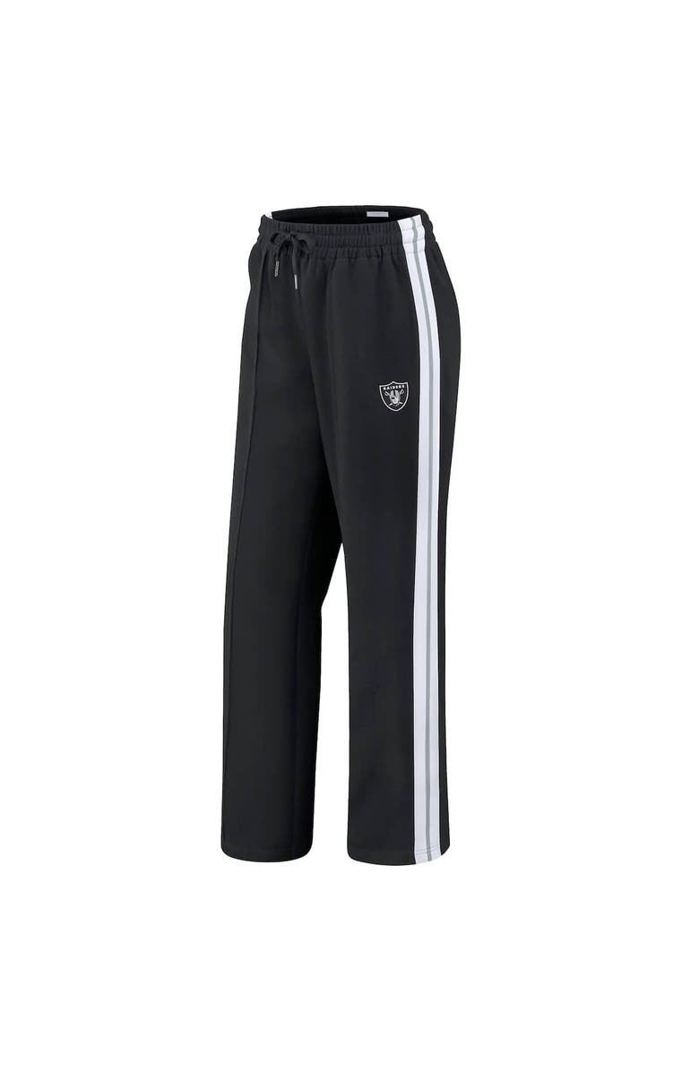 WEAR by Erin Andrews Women's WEAR by Erin Andrews Black Las Vegas Raiders Color-Block Straight Leg Pants, Alternate, color, Black