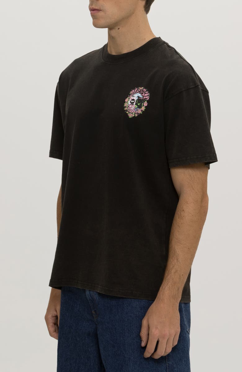 Maui & Sons x Pabst Blue Ribbon Shark Can Graphic T-Shirt, Alternate, color, Black