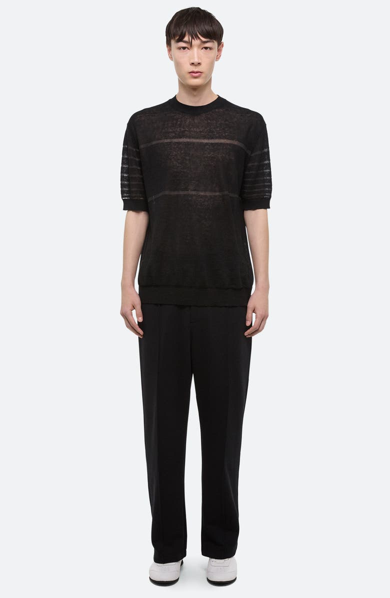 Helmut Lang Sheer Stripe Linen T-Shirt, Alternate, color, 