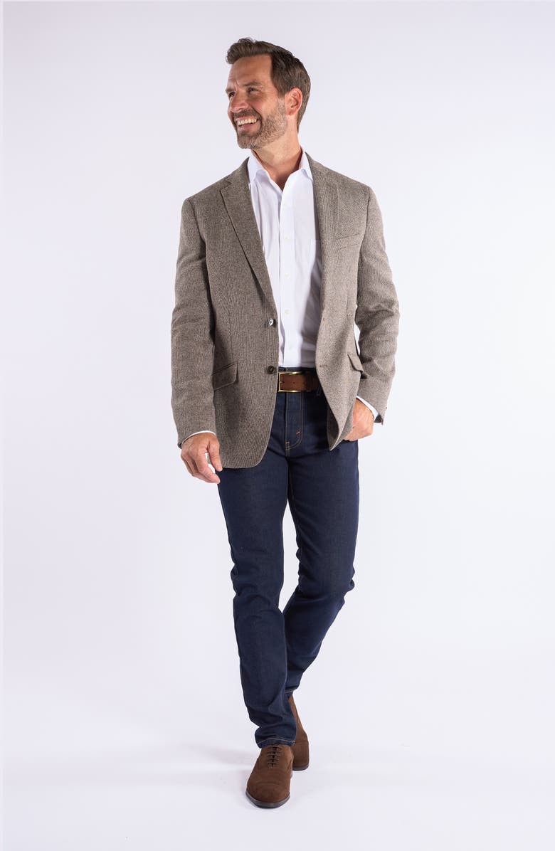 SAVILE ROW CO Textured Knit Sport Coat, Alternate, color, Brown