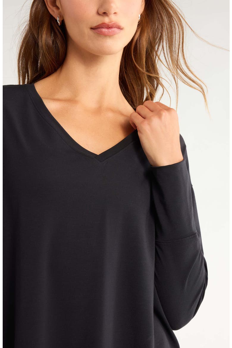 Breathe Long Sleeve T-Shirt, Alternate, color, BLACK