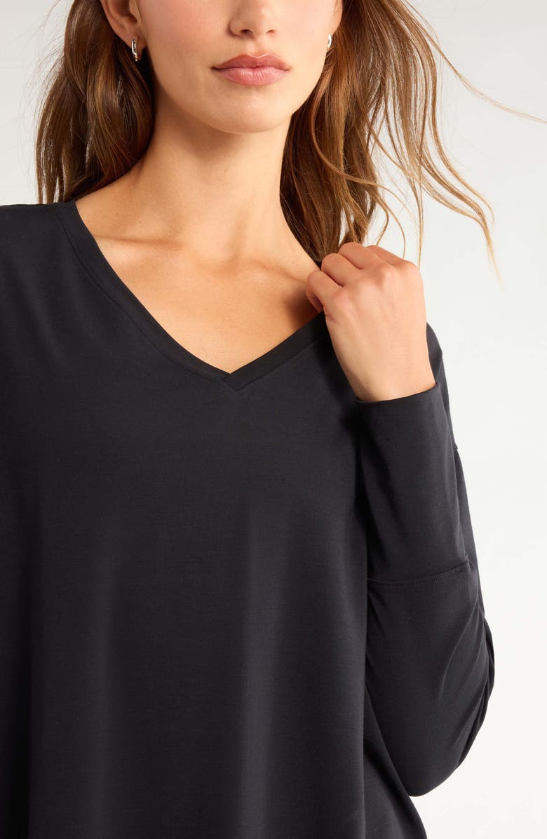 Zella Breathe Long Sleeve T-Shirt, Alternate, color, Black