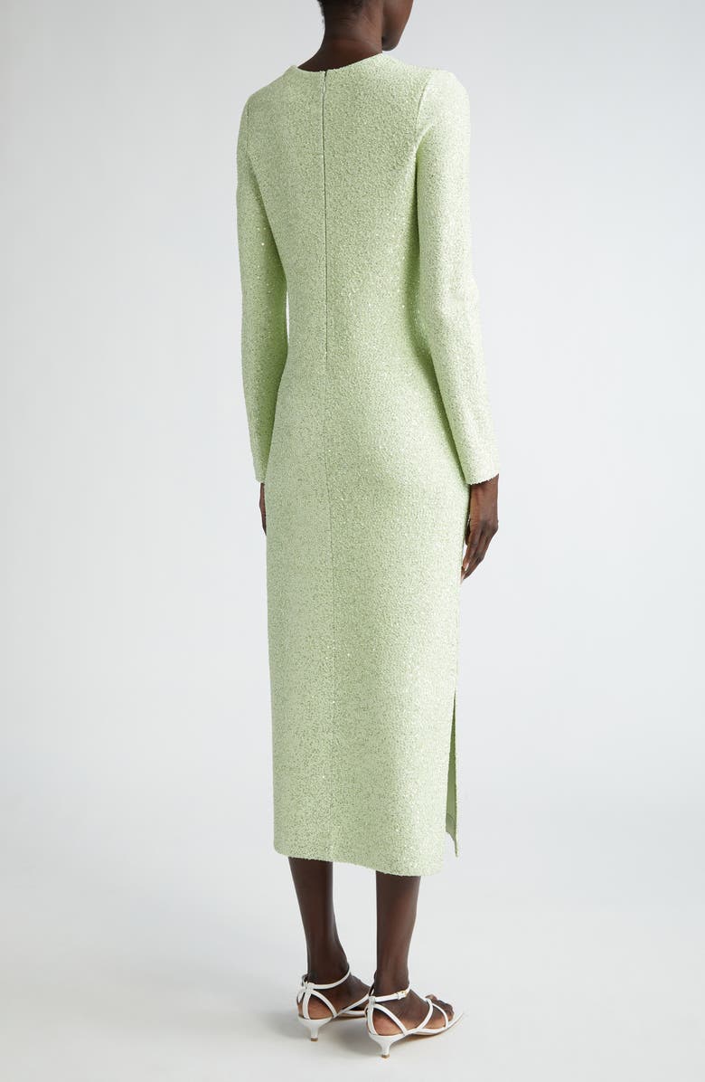 St. John Evening Sequin Long Sleeve Knit Dress, Alternate, color,