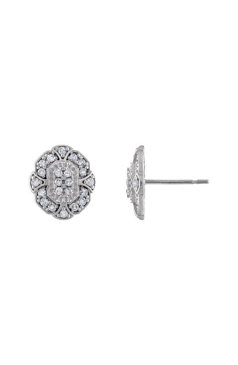 10k Gold Diamond Stud Earrings