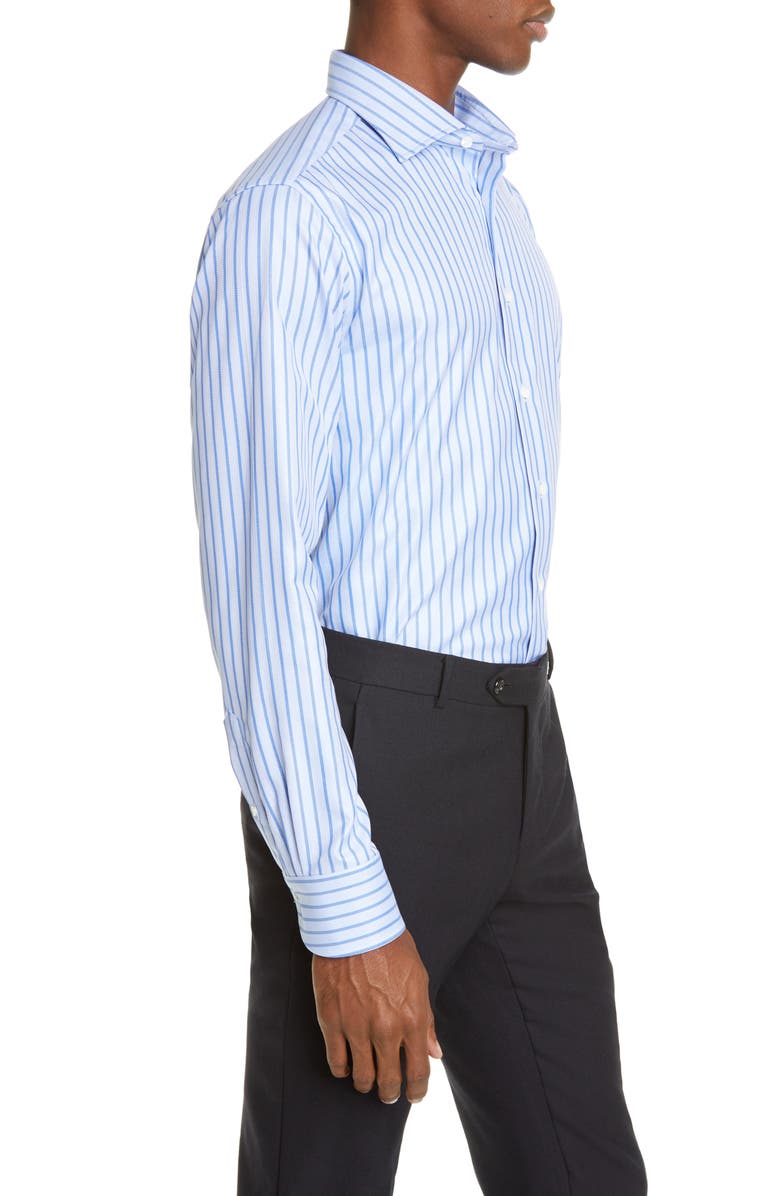 Canali Regular Fit Stripe Dress Shirt, Alternate, color, 