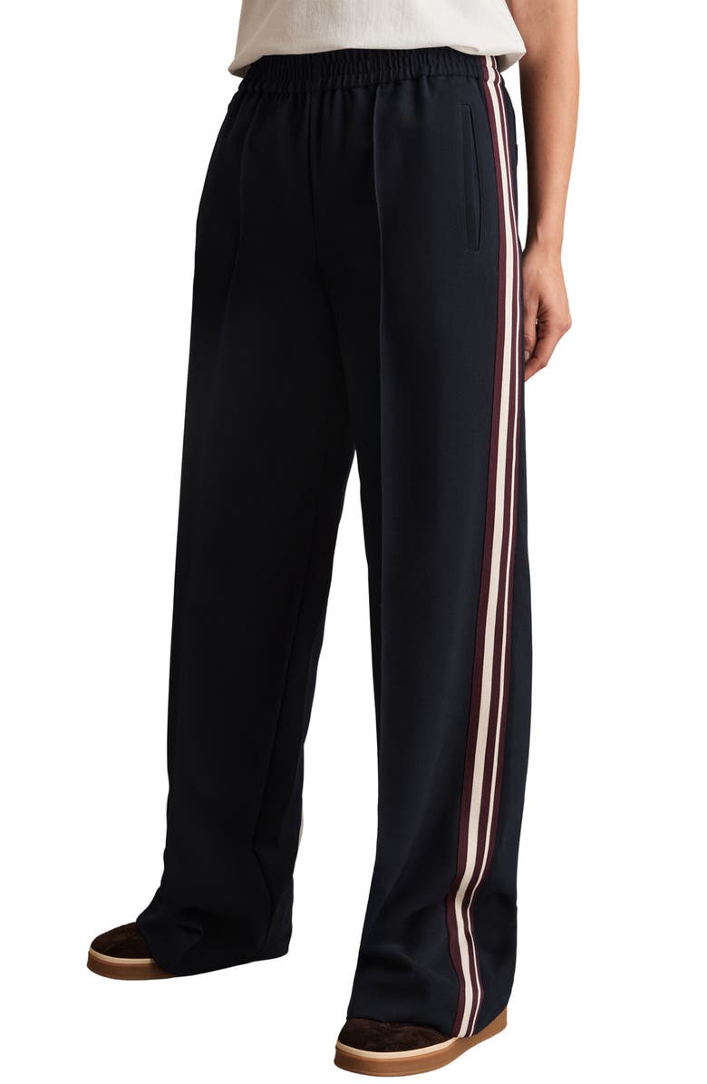 Reiss Robyn Side Stripe Pants, Alternate, color, Navy