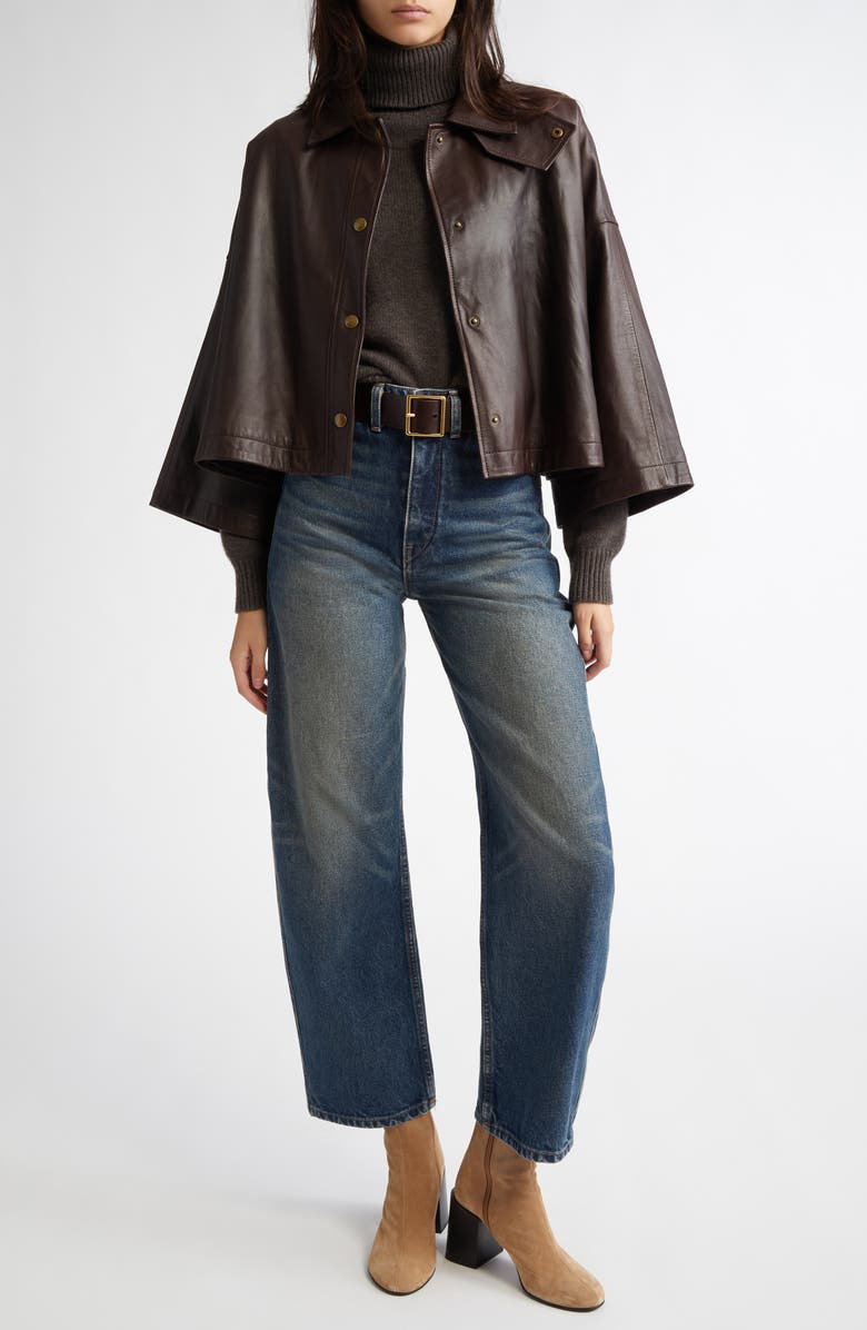 Nili Lotan Hollyn Cashmere Turtleneck Sweater, Alternate, color, Dark Umber Melange