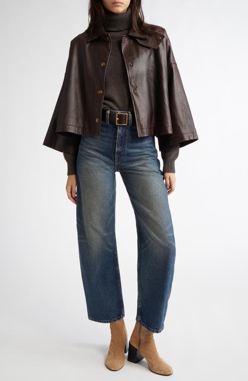 Nili Lotan Hollyn Cashmere Turtleneck Sweater In Dark Umber Melange