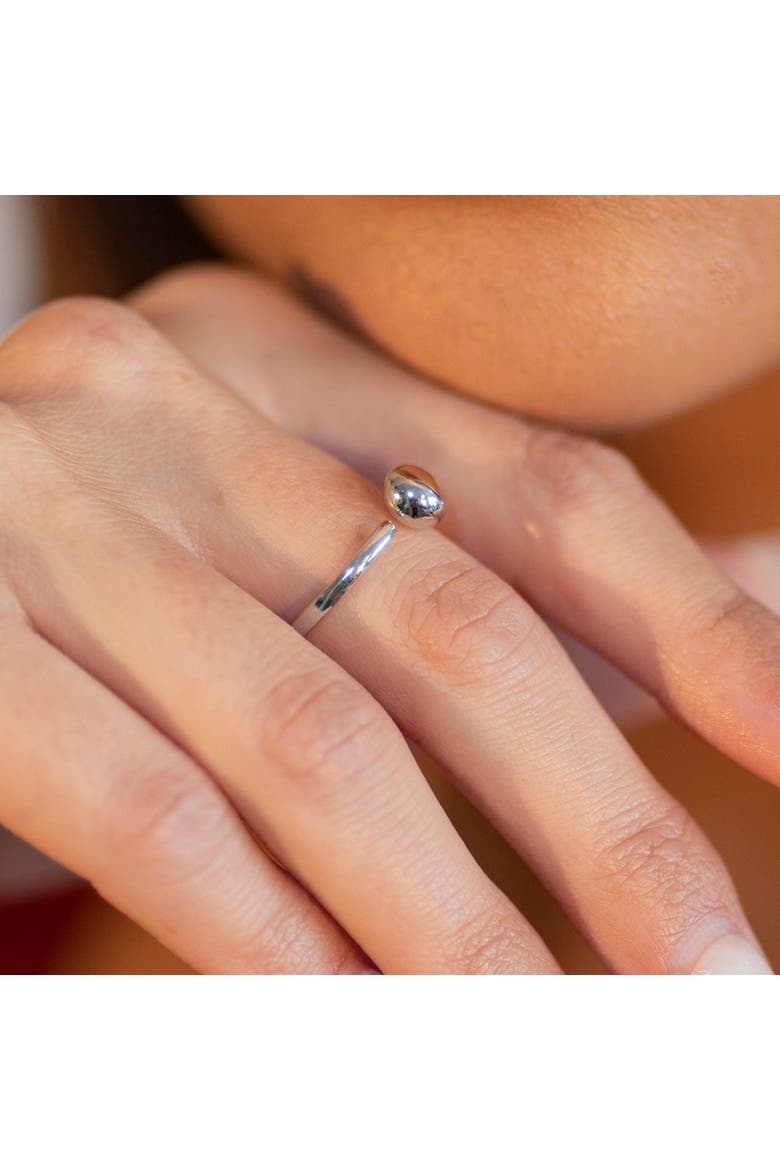 Open Luna Drop Ring, Alternate, color, Sterling Silver