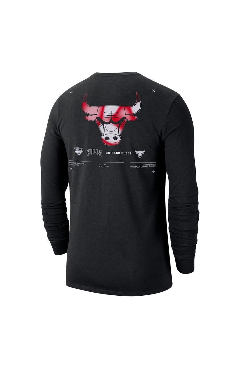Nike Men's Nike Black Chicago Bulls Essential Air Traffic Control Long Sleeve T-Shirt, Alternate, color, 