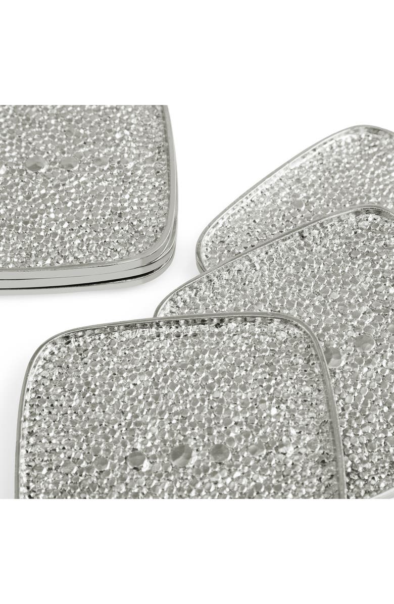 Michael Aram Shagreen Set of 6 Coasters, Alternate, color, Silver