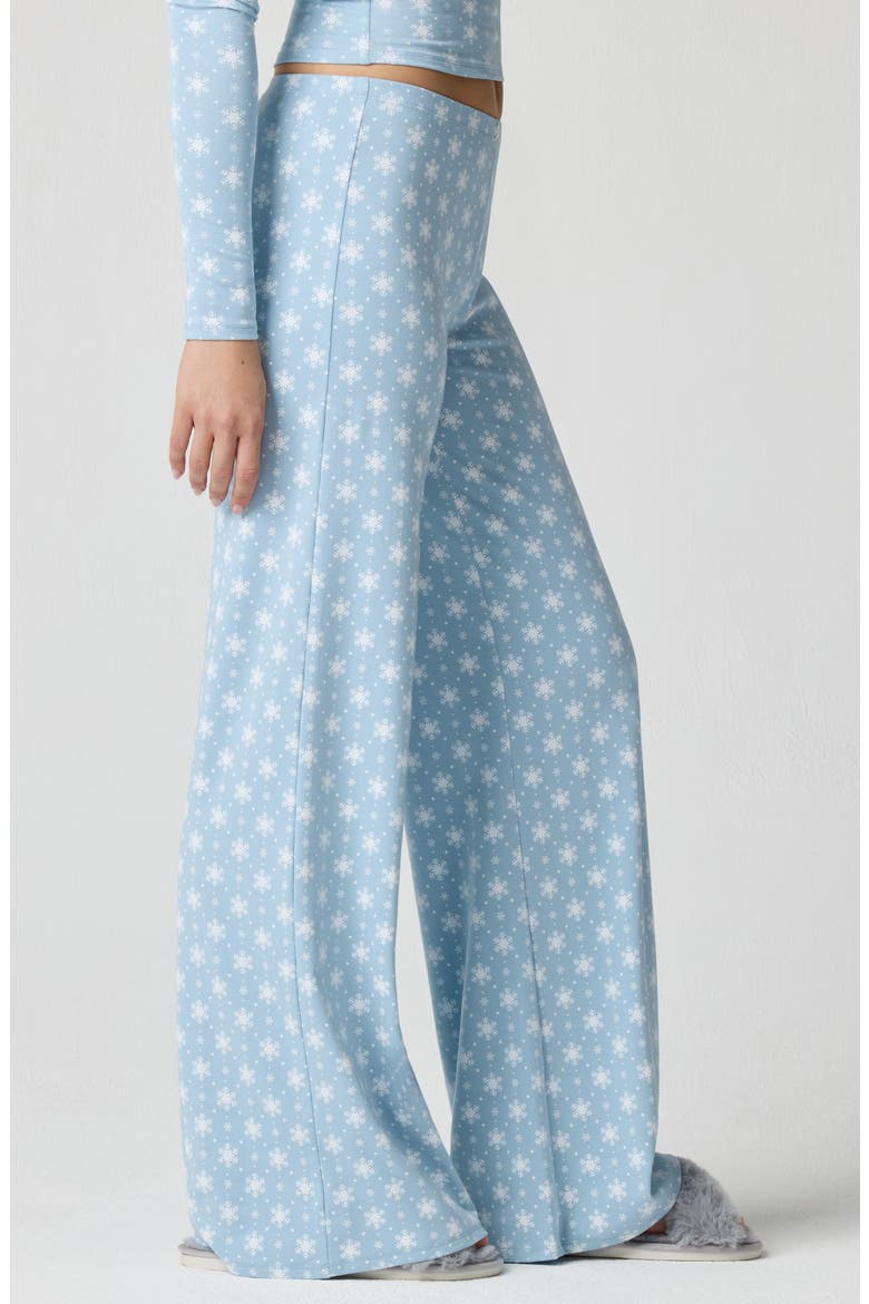 Rib Print Pants, Alternate, color, SNOWFLAKES
