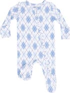 Angel Dear Argyle Footed Jumpsuit