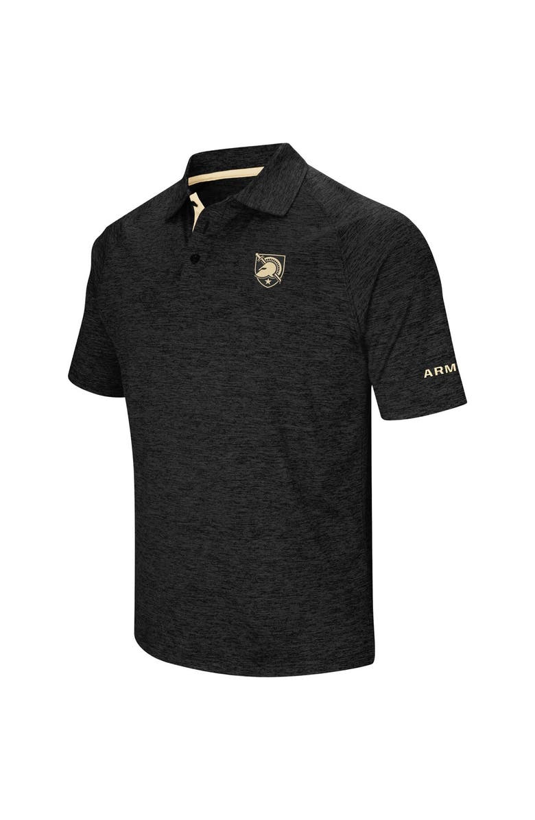COLOSSEUM Men's Colosseum Black Army Black Knights Down Swing Polo, Alternate, color, Heather Black