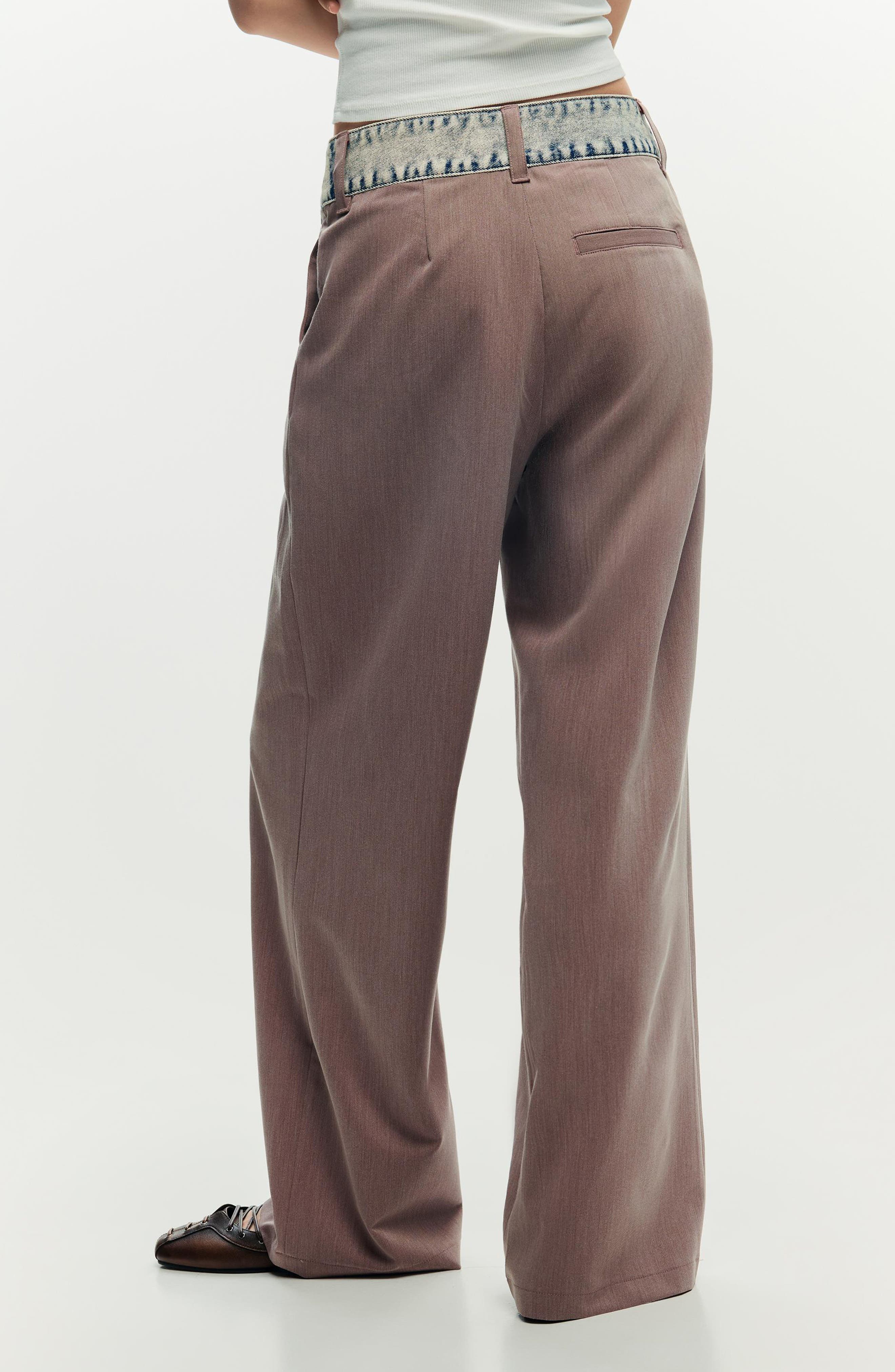 Mixed Media Pleat Pants - image 2
