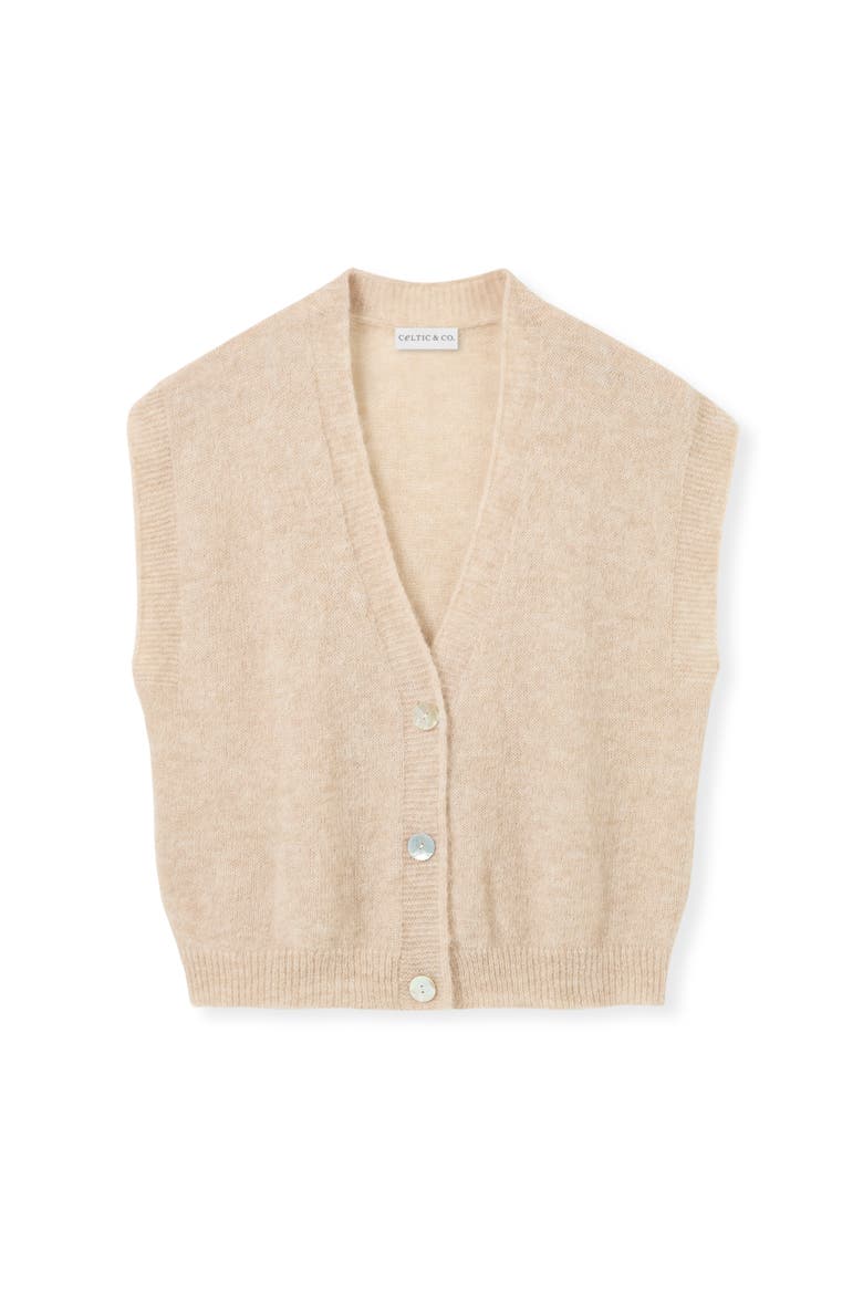 Grown On Button Up Sleeve Cardigan, Alternate, color, Oatmeal