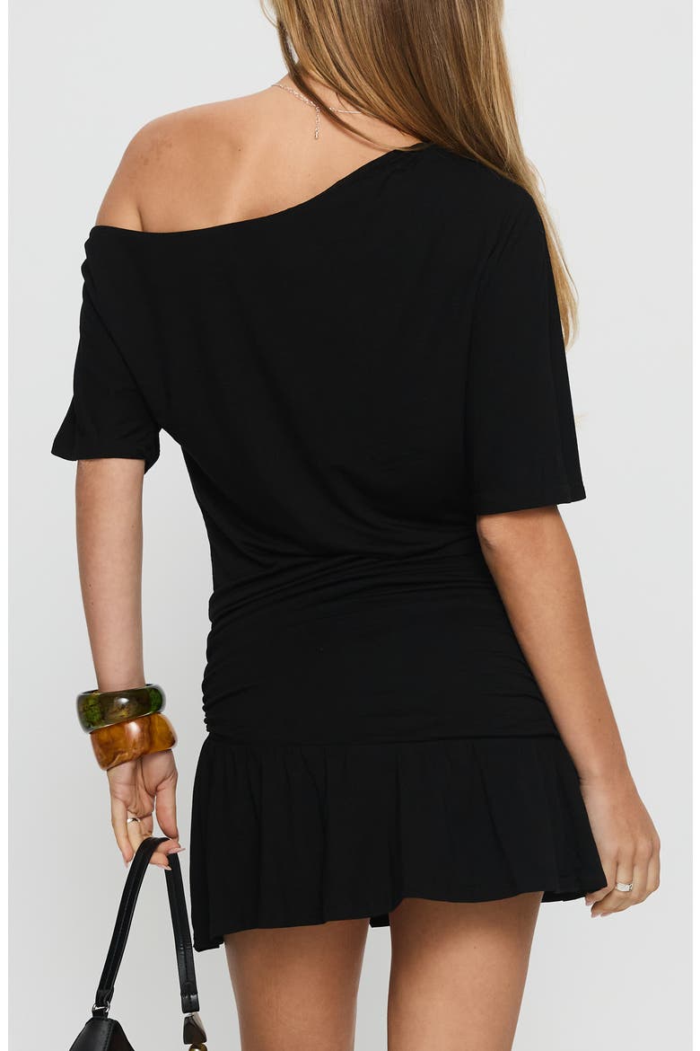 Haylo Off the Shoulder Minidress, Alternate, color, BLACK