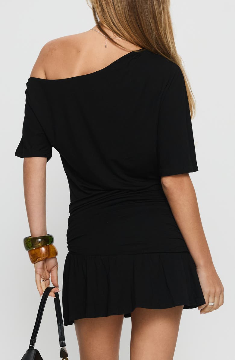 Princess Polly Haylo Off the Shoulder Minidress, Alternate, color, Black