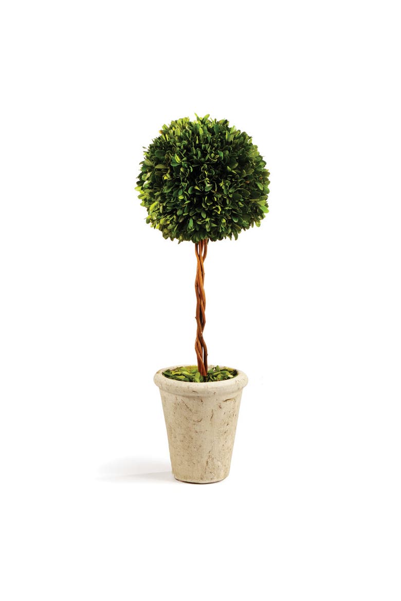 Boxwood Single Faux (Fake) Sphere Topiary 18.5", Main, color, Green