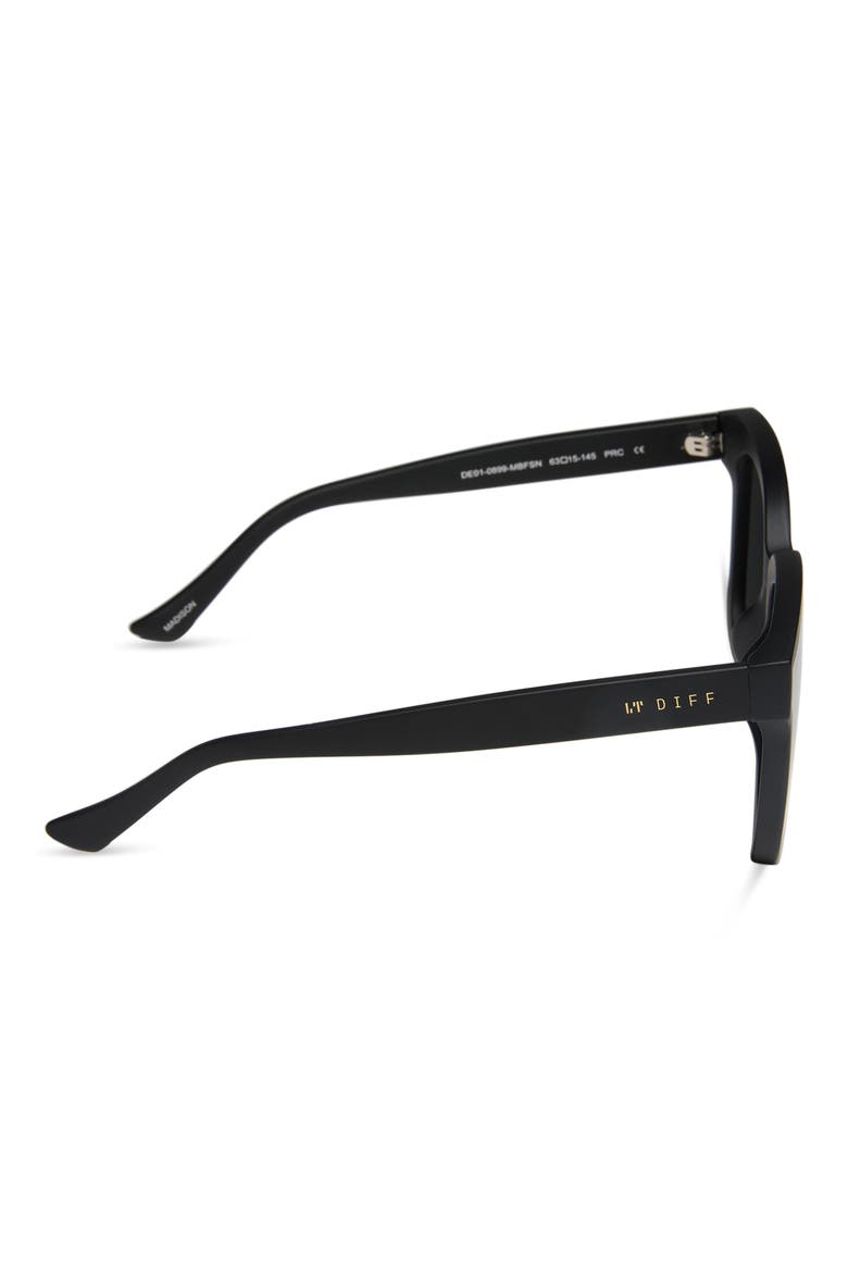 Madison 63mm Oversize Square Sunglasses, Alternate, color, GRY W/SILVER FL