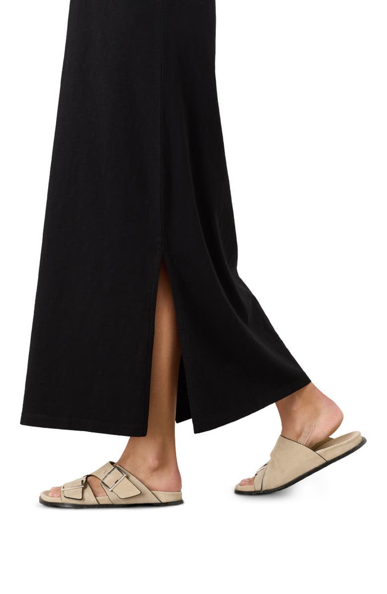 Pact Organic Cotton Soft-Slub Essential Easy Tee Maxi Dress, Alternate, color, Black