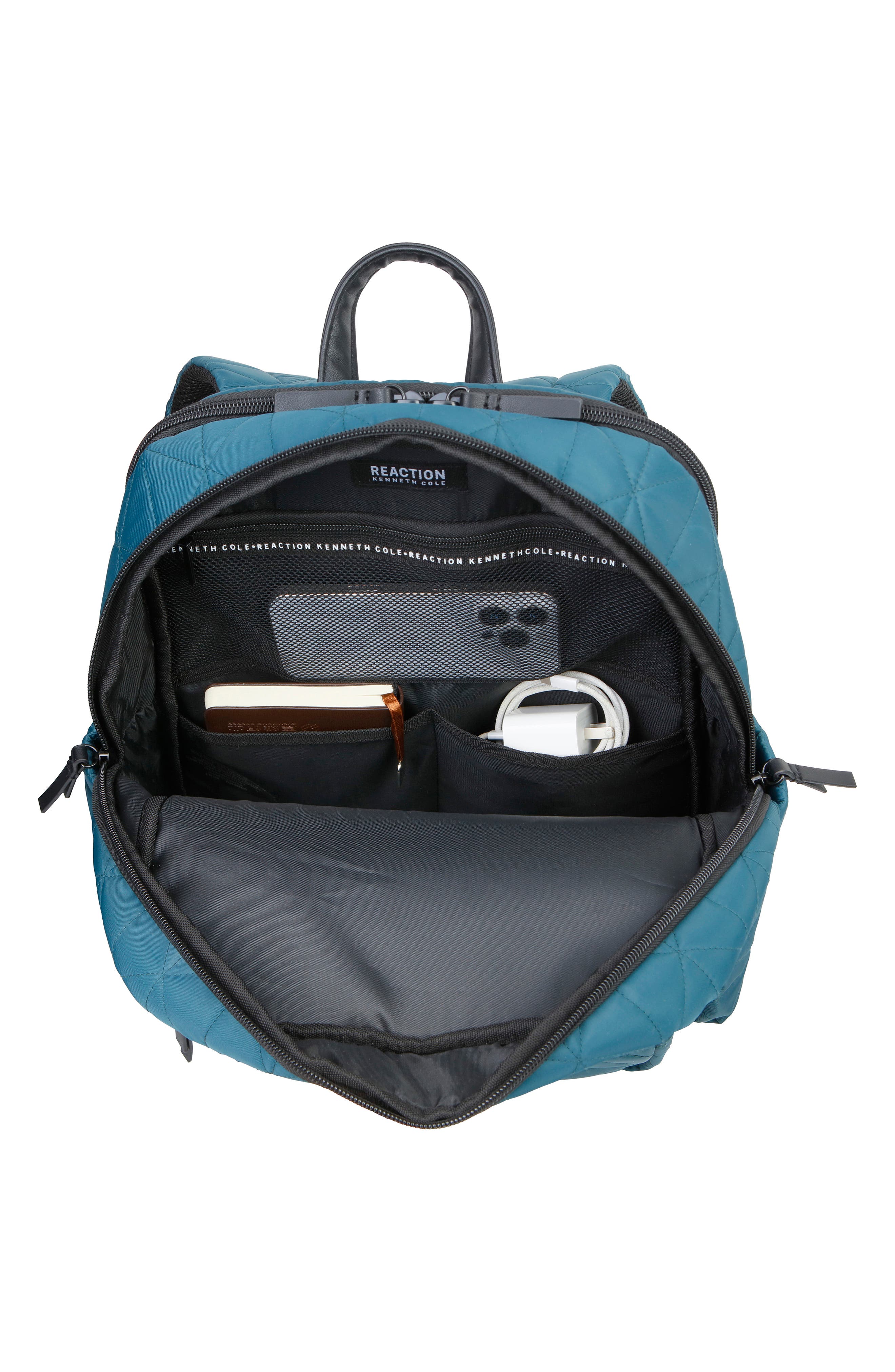 Emma Quilted Backpack, Alternate, color, DEEP TEAL
