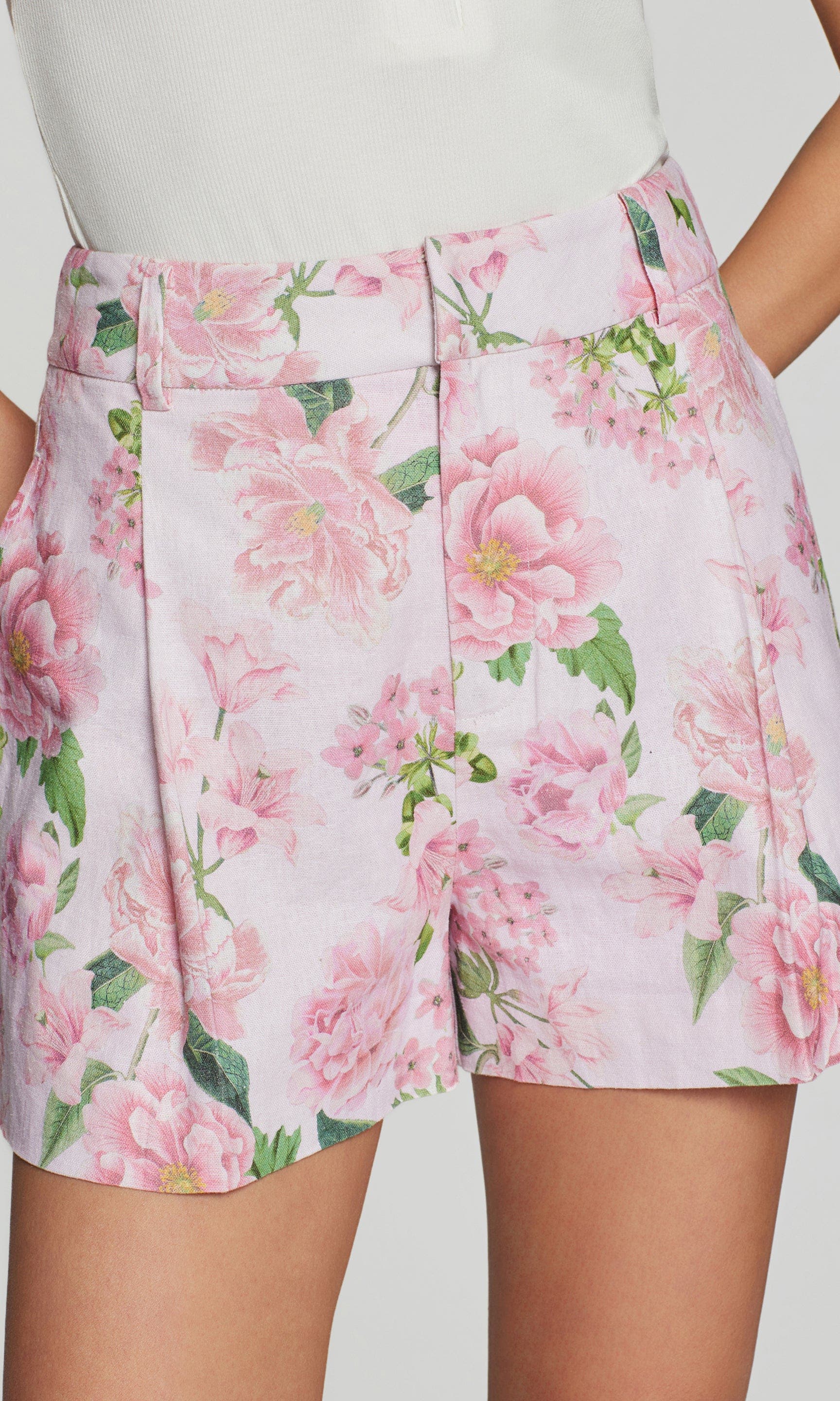 Sena Floral Linen Shorts - image 2