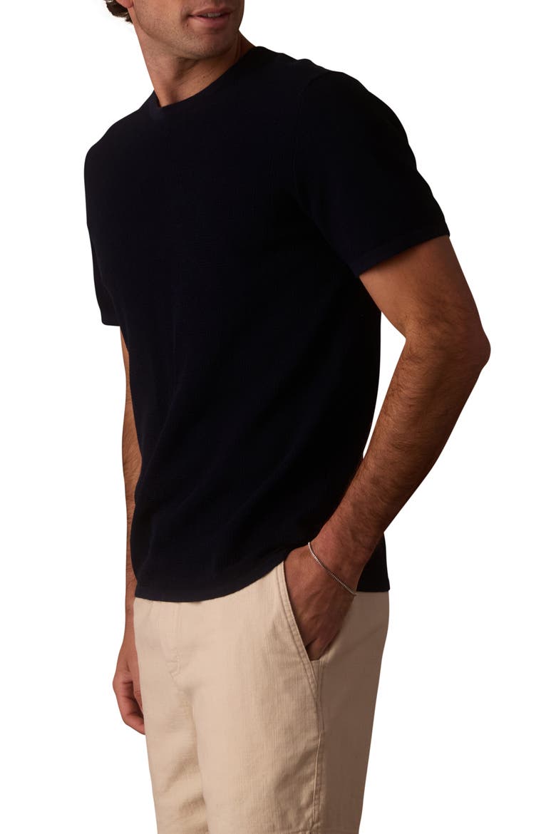 Driftknit Short Sleeve Sweater, Alternate, color, NAVY