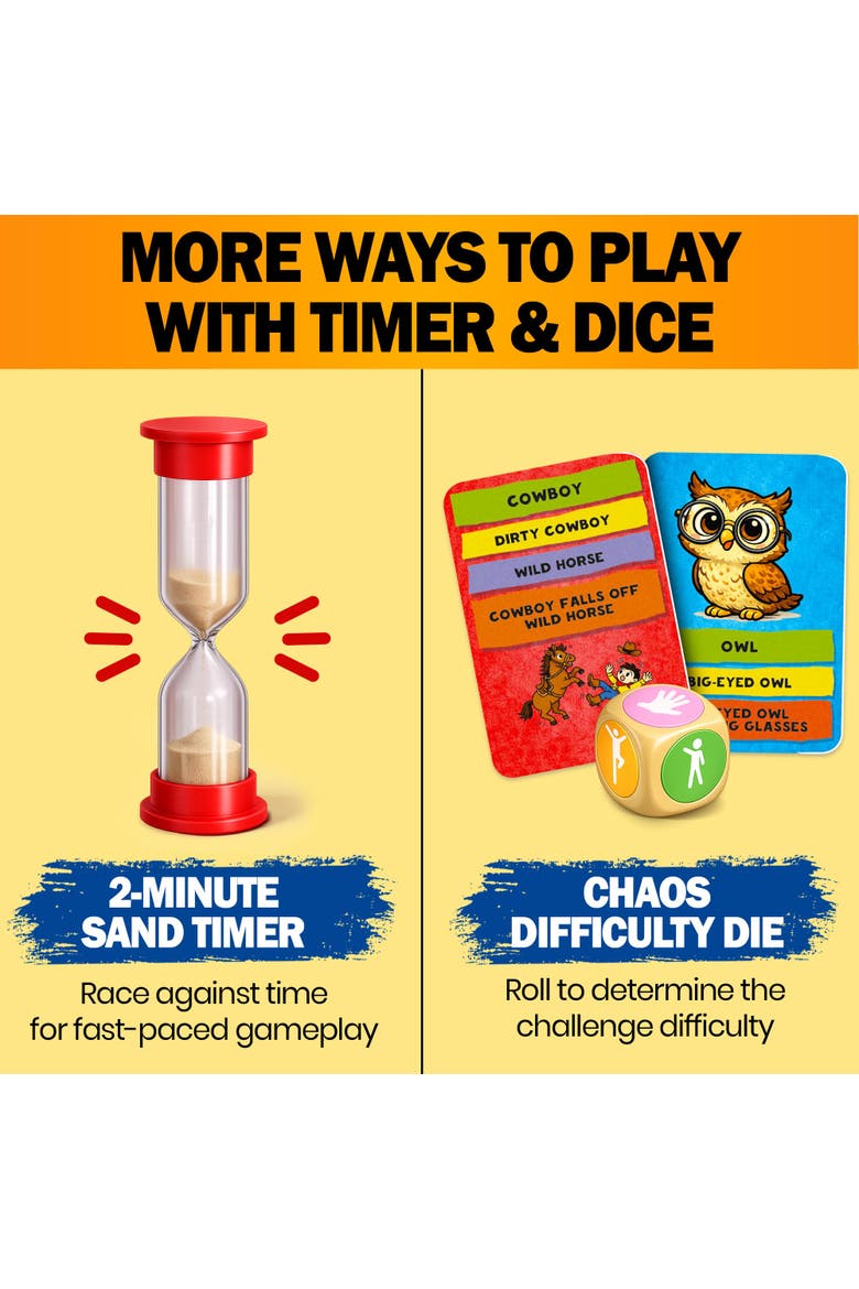 Kids Charades Card Game & Family Party Game for Ages 6+, Alternate, color, Express & Guess