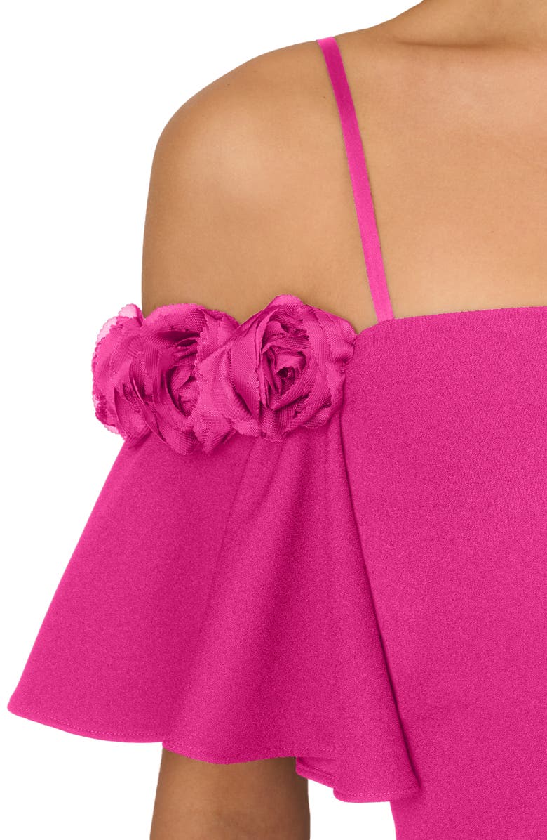 Adrianna Papell Crepe Cold Shoulder Minidress, Alternate, color, 