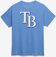 Logo Athletic Men's Logo Athletic Light Blue Tampa Bay Rays Official Logo T-Shirt