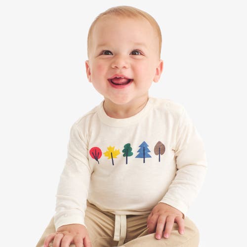 Primary Kids Long Sleeve Foliage Tee In Brown