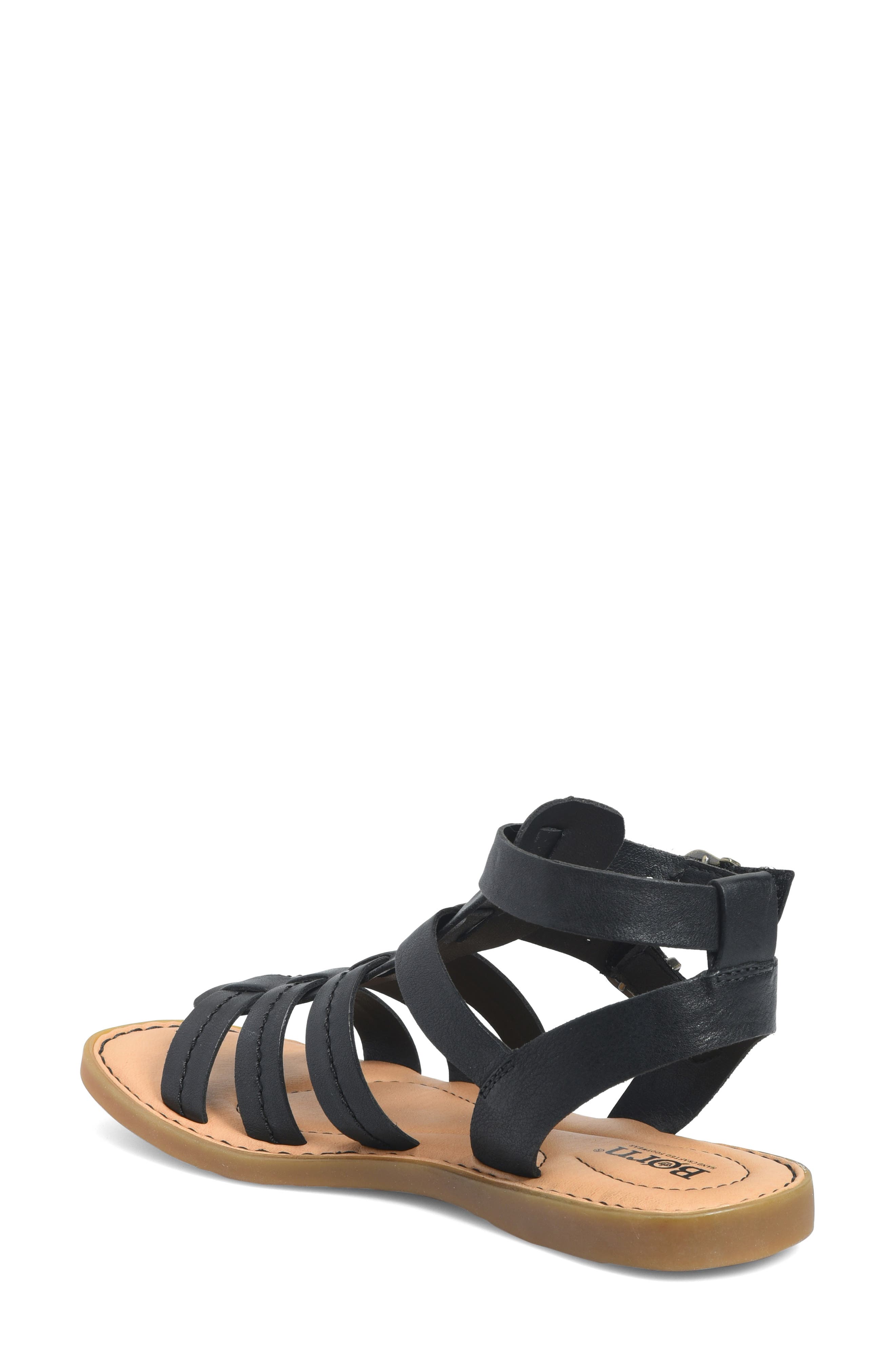 Børn Iana Ankle Strap Sandal, Alternate, color, Black Leather