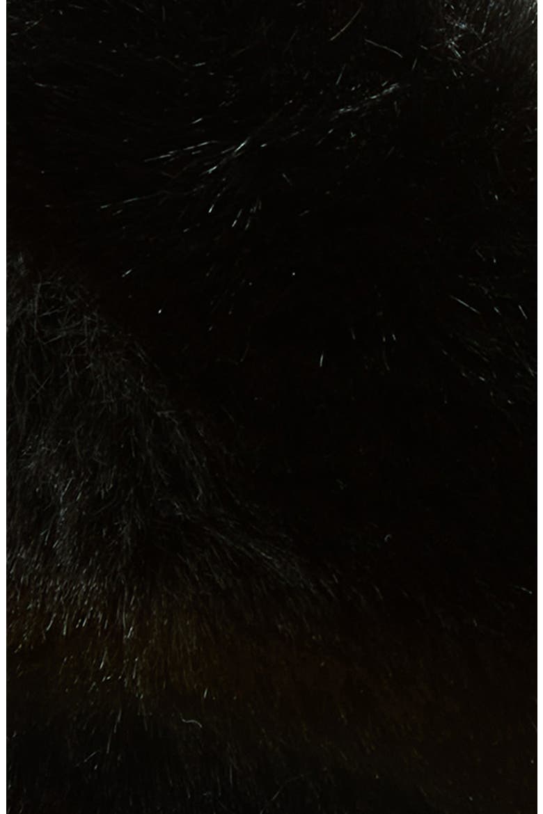 Faux Fur Earmuffs, Alternate, color, BLACK