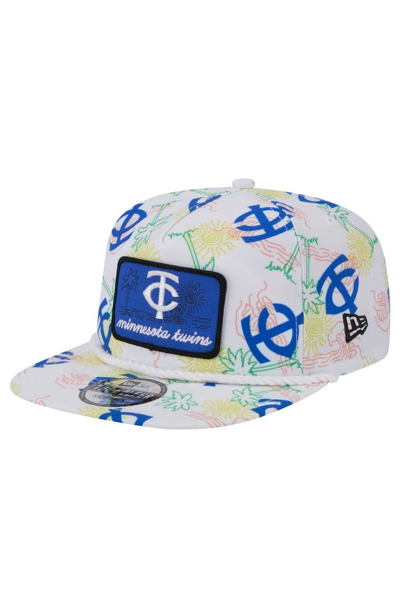 New Era Men's New Era White Minnesota Twins Islander Golfer Snapback Hat, Main, color,