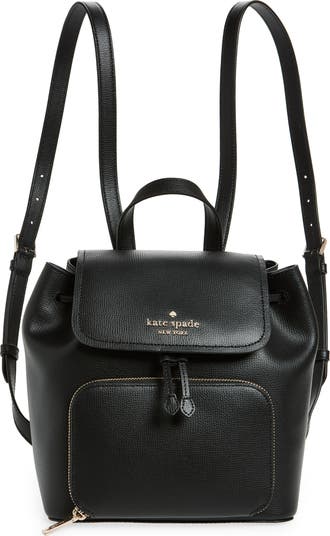 Kate popular Spade Darcy Flap Backpack new black leather