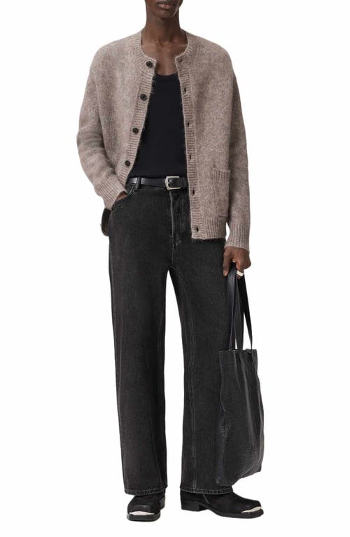 Allsaints Coby Oversized Cardigan In Brown