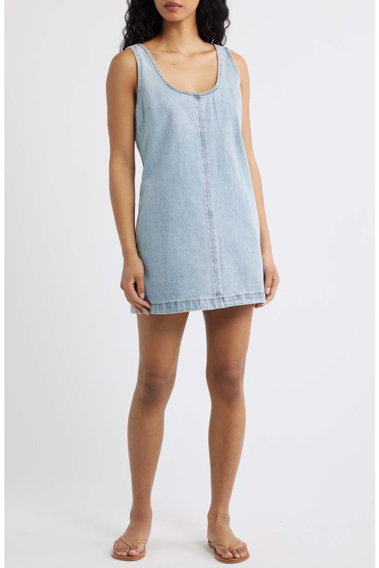 Ellie Sleeveless Denim Minidress, Main, color, VINTAGE BLUE