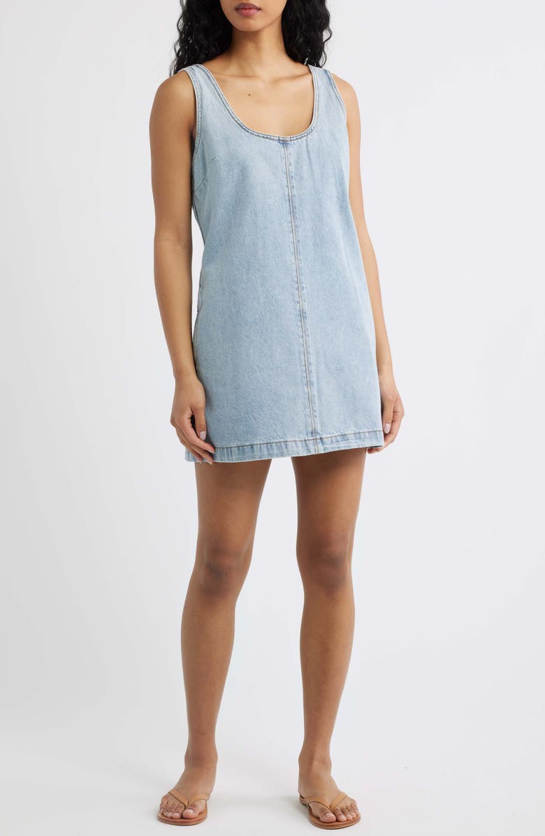 Rip Curl Ellie Sleeveless Denim Minidress, Main, color, Vintage Blue