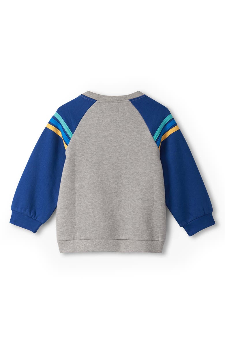 Hatley Glow in the Dark Dinosaur Sweatshirt, Alternate, color, Athletic Grey Melange